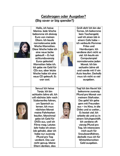 Geizkragen oder Ausgeber?