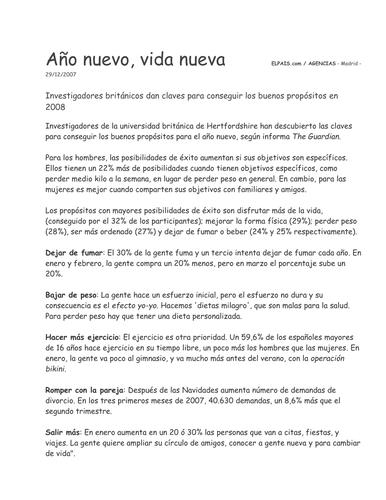 Año nuevo; vida nueva