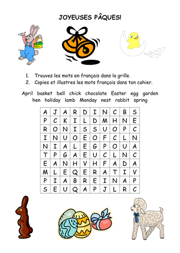 Easter word search