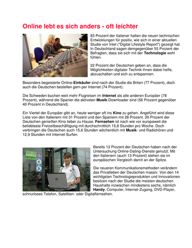 Online lebt es sich anders