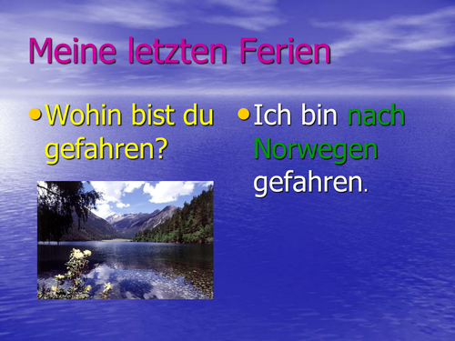 Meine letzten Ferien