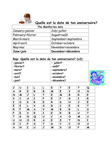 Mon Anniversaire Teaching Resources