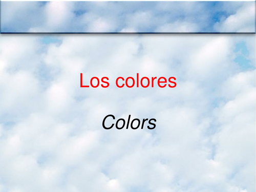 Los colores