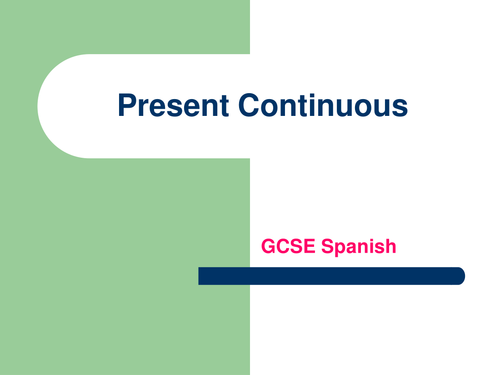 Present continuous ppt
