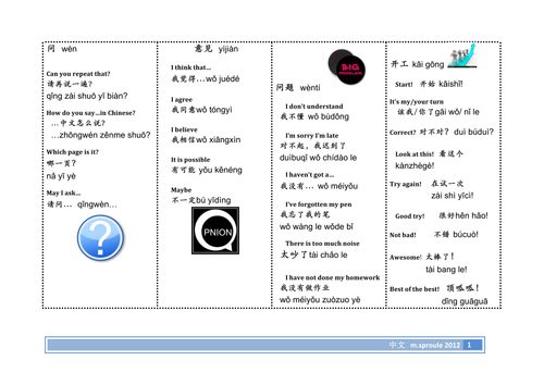 Learn Chinese, Speak Chinese