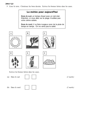 Questions on Weather