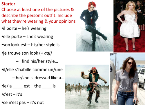 Describing people's style