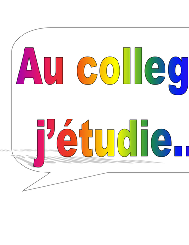 School subjects posters