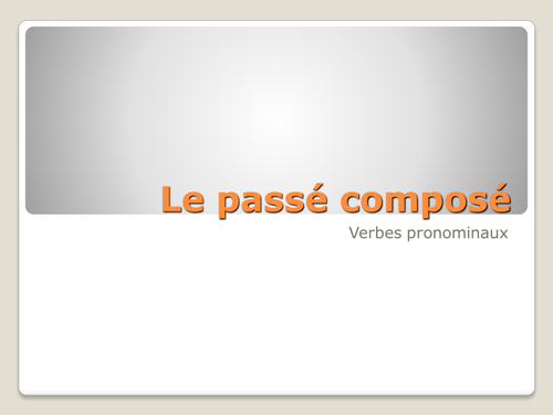 Passé composé des verbes pronominaux