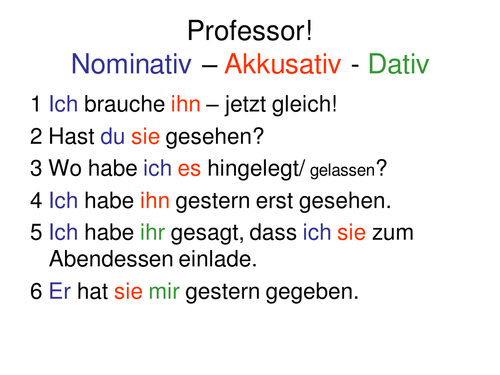 Object pronouns