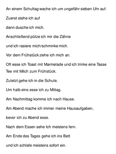 Daily Routine | Teaching Resources