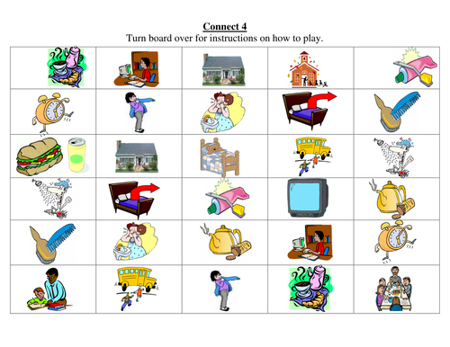 Daily routine connect 4 board