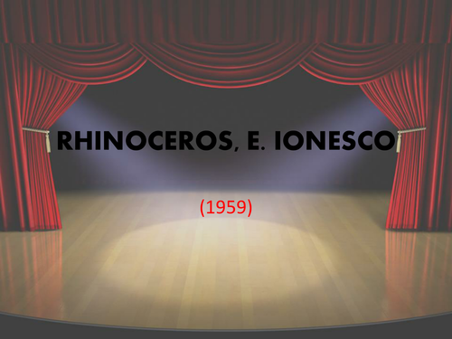 Presentation & Study of a French play
