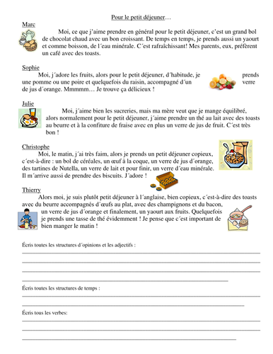 Petit déjeuner