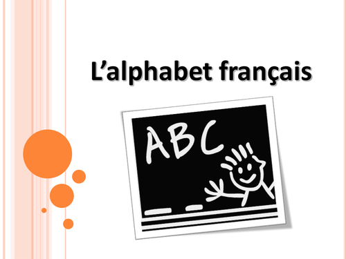 French alphabet pronunciation and class display.