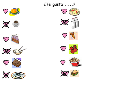 Te gusta handout with food & drink