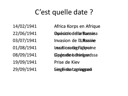 1942- La seconde guerre mondiale