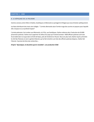 1940 - La seconde guerre mondiale