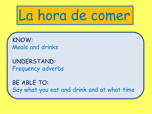 El menú del colegio