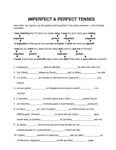 Perfect or Imperfect in French