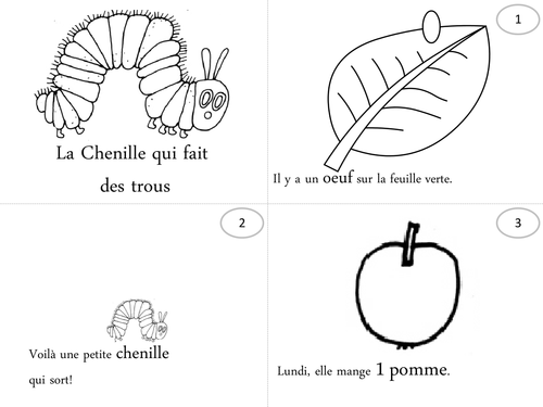 La Chenille Qui Fait Des Trous Booklet Teaching Resources