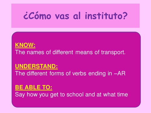 ¿Cómo vas al instituto?