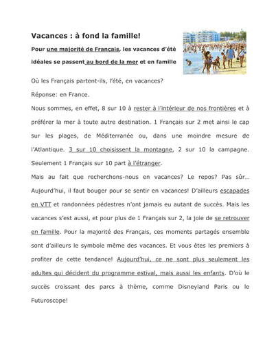 Holidays & family article