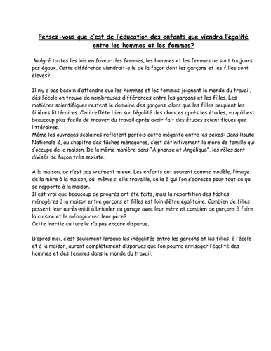 Article on equal rights