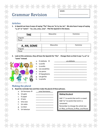 6th Grade Grammar Review Teaching Resources
