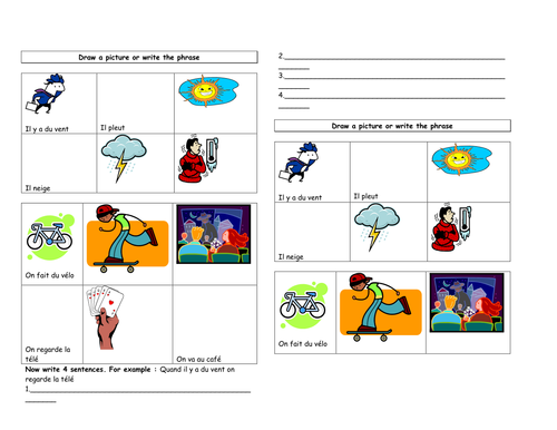 Weather and activities