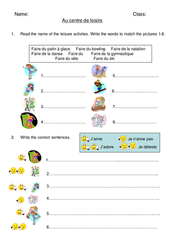 Au center de loisirs
