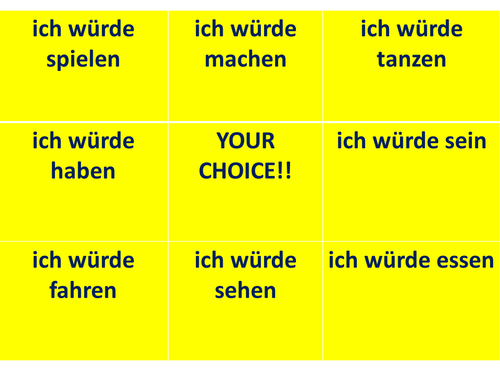 Conditional tense OX