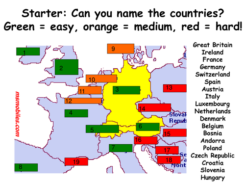 German-speaking countries quiz