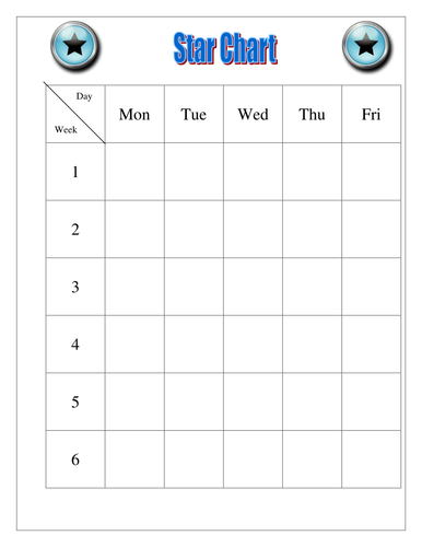 Student star chart | Teaching Resources