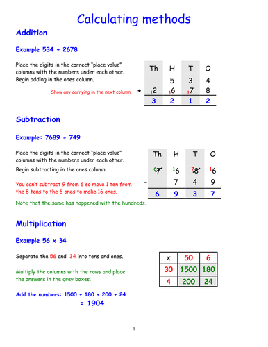 numeracy homework booklet tes