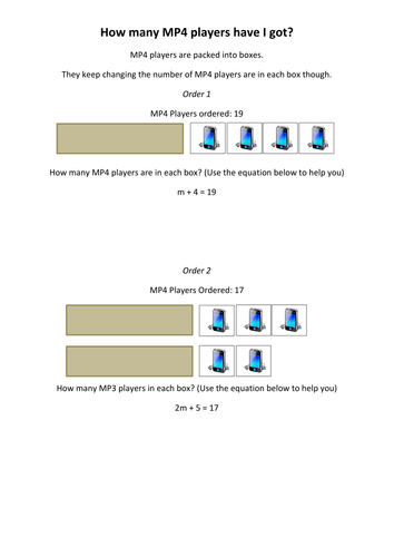 How Many MP4 Players In A Box? - Equations