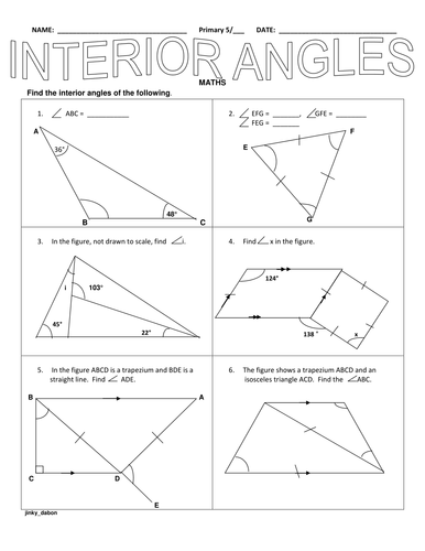 Interior Angles of Triangles