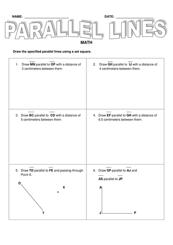 KS2 Constructing Parallel Lines by jinkydabon - Teaching Resources - TES