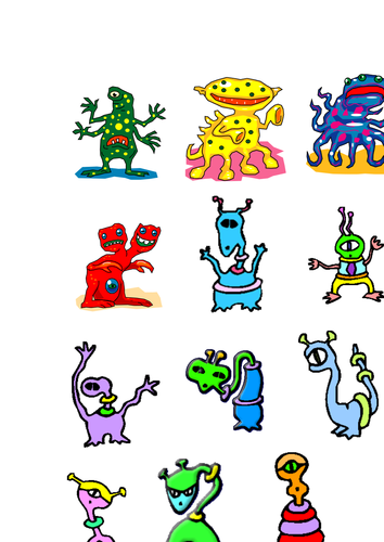 Small Aliens for Sorting Cutouts