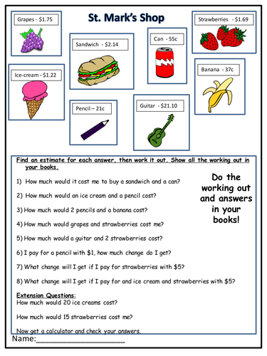 Let´s go shopping! by Olynj - Teaching Resources - TES