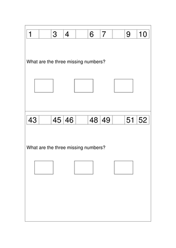 Missing numbers