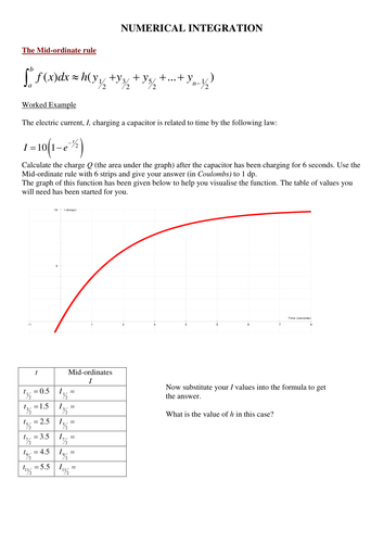 Mid-ordinate Rule and Simpson's Rule