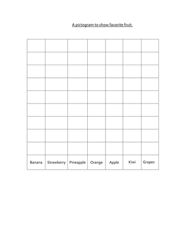 Favorite fruit tally chart and pictogram