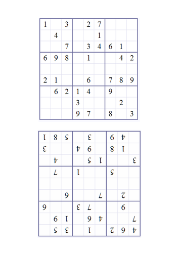 sudoku activites teaching resources