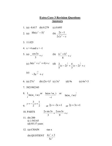 Yet More Core 3 Revision