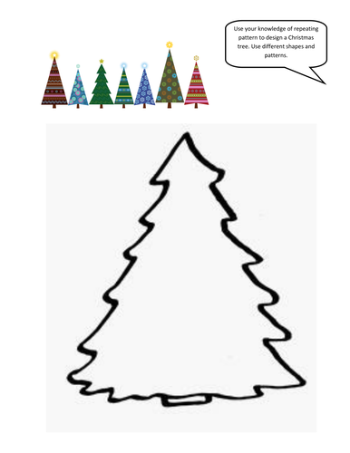 Design a patterned Christmas tree