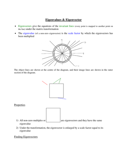 Eigenvalues and Eigenvectors