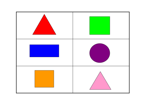 Shapes - position game | Teaching Resources