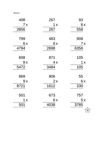 basic arithmetic 3 digit operations teaching resources