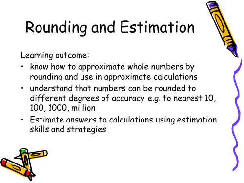 YEAR 3 ROUNDING / ESTIMATING by abegum5002 - UK Teaching Resources - TES